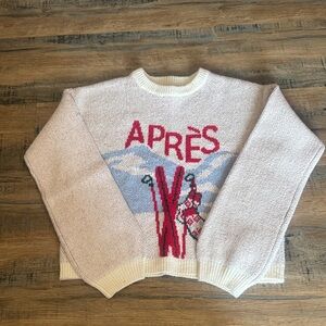 Target Women's Light Pink Après Ski Graphic Crewneck Sweater